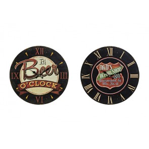 WALL CLOCK WOOD DESIGN DADS GARAGE