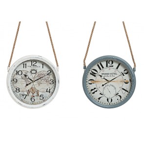 VINTAGE WALL CLOCK WITH ROPE