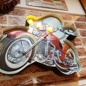 vintage american   led metal sign moto