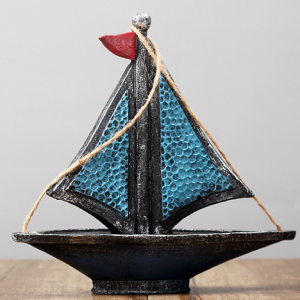 OLD VINTAGE DECO BOAT RESIN MATERIAL