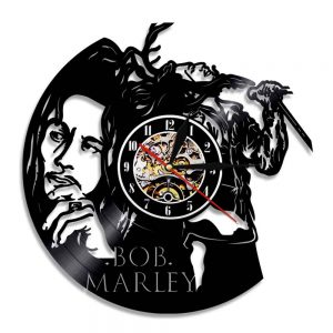 RETRO REAL VINYL IMAGE BOB MARLEY WALL CLOCK