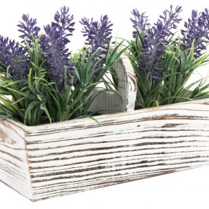 VINTAGE WOOD POT DESIGN GARDEN & FLOWERS
