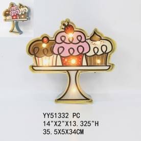 CUP CAKES METAL LED AMERICAN VINTAGE SIGN
