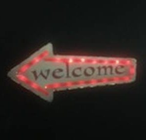 WELCOME LED AMERICAN VINTAGE SIGN