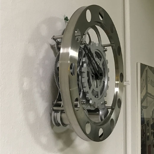 Wall clock with visible gears, quartz movement, diameter 35.5 CM - Image 2
