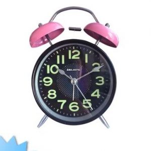 MAJESTIC  TABLE ALARM WITH BELLS AND QUARTZ MOVEMENT LIGHT