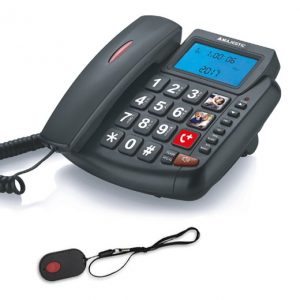 Majestic black professional elderly landline phone