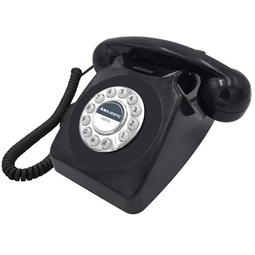 Majestic BLACK vintage landline phone