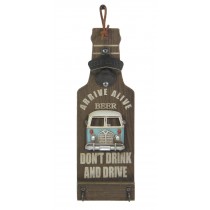 WOOD VINTAGE DESIGN BOTTLE OPENER HANGER