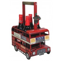 UNIQUE VINTAGE METAL DESIGN LONDON BUS BOTTLE HOLDER & OPENER