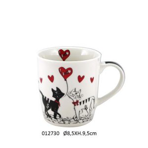 PORCELAIN MUG CAT DESIGN 325 ML