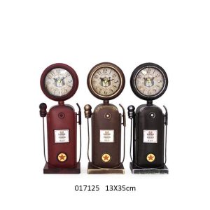 VINTAGE METAL FUEL PUMP DESIGN CLOCK
