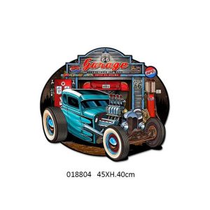 METAL AMERICAN VINTAGE TIN SIGN EMBOSSED  DESIGN GARAGE XL