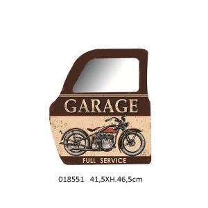 VINTAGE METAL CAR DOOR & MIRROR AMERICAN DESIGN