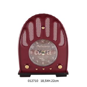 VINTAGE METAL CLOCK OLD RETRO RADIO DESIGN