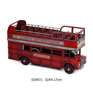 VINTAGE METAL LONDON SIGHT SEEING BUS DESIGN