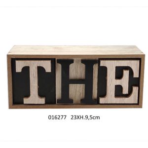 VINTAGE TEA WOOD BOX 3 DRAWERS