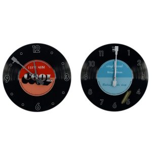 Vintage class wall clock vinyl design /black 2 mods