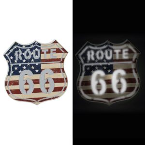 led neon metal sign american route 66 design