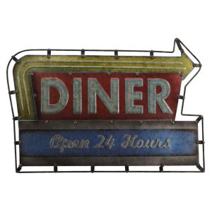 Metal sign U.S.A design diner cm61x41.5x3