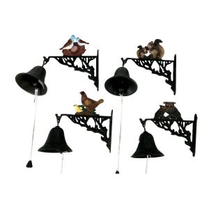 Cast iron design vintage bells 4 assorted cm 22 x 10 h 19/