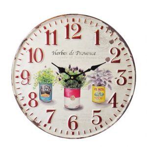 VINTAGE METAL DESIGN WALL CLOCK EMBOSSED