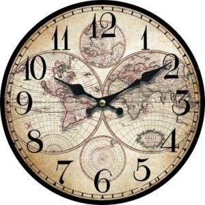 VINTAGE WOOD DESIGN WALL CLOCK