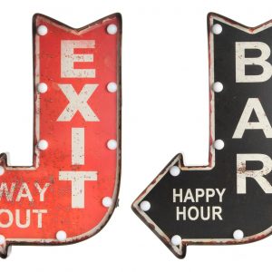METAL SIGN DESIGN HAND MADE & HAND PAINTED LED LIGHT