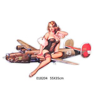 METAL SIGN VINTAGE AIRPLANE DESIGN