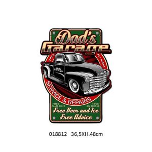VINTAGE METAL SIGN DADS GARAGE DESIGN