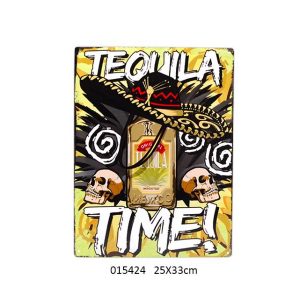VINTAGE TEQUILA METAL SIGN