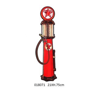 VINTAGE METAL EMBOSSED SIGN GAS PUMP   U.S.A  DESIGN 