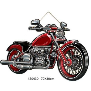 METAL DESIGN SIGN XL MOTORCYCLE EMBOSSED DESIGN