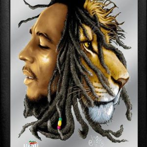 MIRROR FRAME RETRO DESIGN ORIGINAL LICENCED (BOB MARLEY ) 