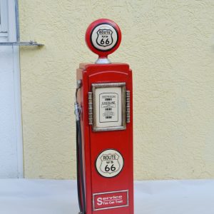 WOOD VINTAGE DESIGN GAS STATION PUMP +STORAGE
