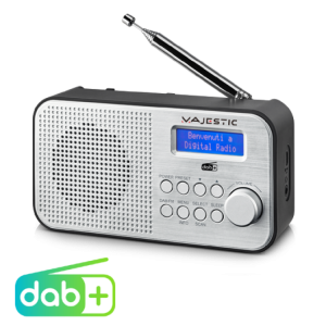 PORTABLE RADIO DAB / DAB + / FM RECHARGEABLE BATTERY HEADSET OUT ALARM TWO ALARMS THREE RINGERS
