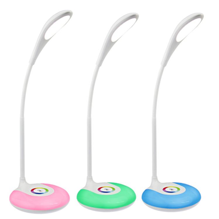Primary reading LED light with 3 levels of brightness adjustment (10-40-100%) Base with multicolour touch adjustable light Adjustable flexible arm - Light color: cold white Led: 16 pieces Luminous flux: 120 ± 10lm Max brightness: 270 Lux 30 cm Light beam: 120 ° - Image 3