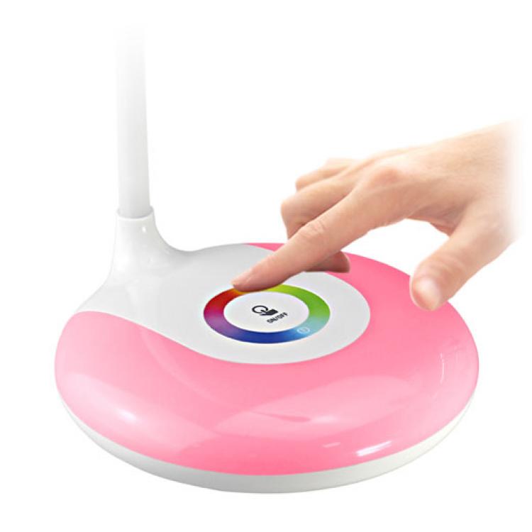 Primary reading LED light with 3 levels of brightness adjustment (10-40-100%) Base with multicolour touch adjustable light Adjustable flexible arm - Light color: cold white Led: 16 pieces Luminous flux: 120 ± 10lm Max brightness: 270 Lux 30 cm Light beam: 120 ° - Image 2