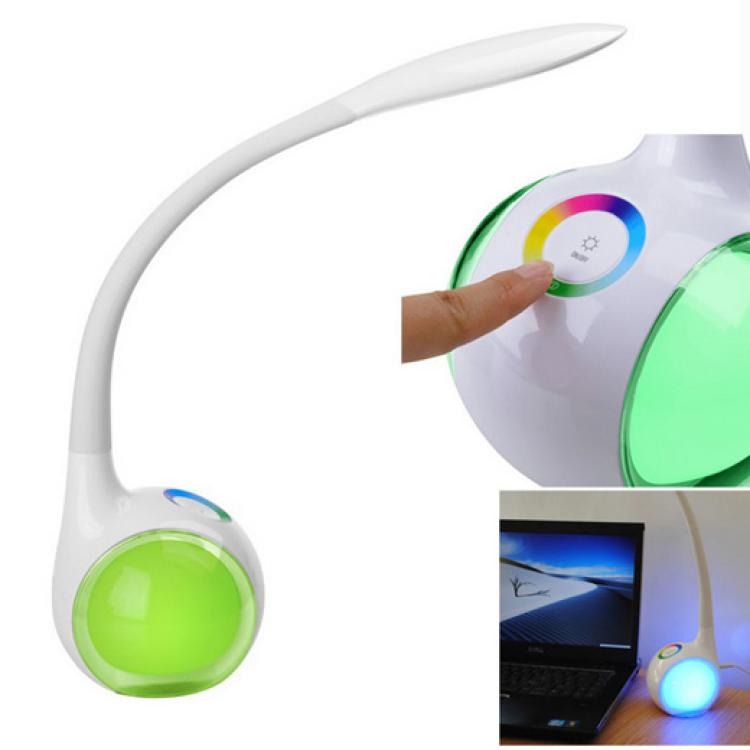 FLEXIBLE ARM LED LAMP BASE WITH MULTICOLORED LIGHT USB FOR CHARGING - Image 2