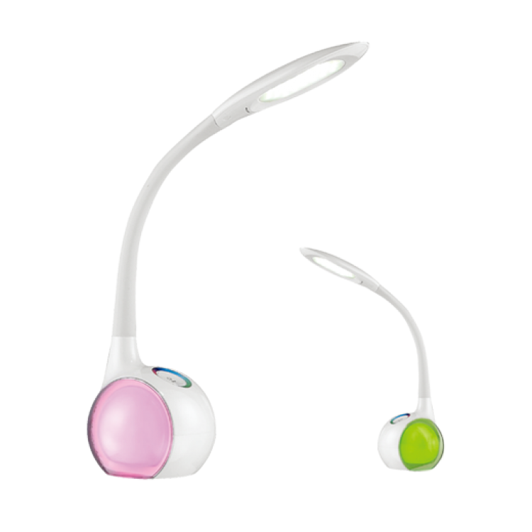 FLEXIBLE ARM LED LAMP BASE WITH MULTICOLORED LIGHT USB FOR CHARGING 