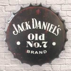 JACK. D OLD NO 7 Huge 40cm Bottle Top METAL SIGN