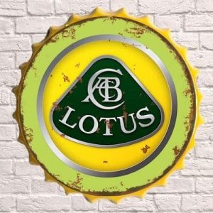 LOTUS Huge 40cm Bottle Top METAL SIGN