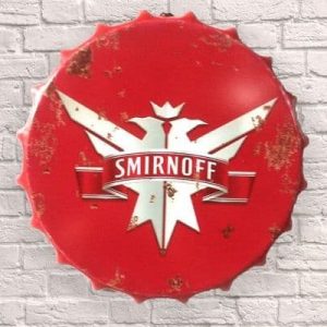 SMIRNOFF Huge 40cm Bottle Top METAL SIGN