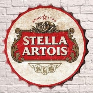 STELLA ARTOIS Huge 30 cm Bottle Top METAL SIGN