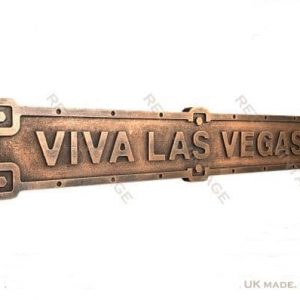 Viva Las Vegas Industrial Metal Effect Road Sign