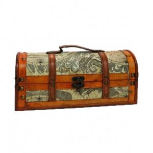WOOD VINTAGE DESIGN LUGGAGE STORAGE