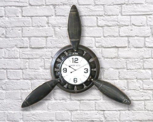108cm Iron Industrial Propeller wall Clock Antique Finish