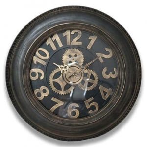 54cm Industrial Gold Letter Tyre Wall Clock