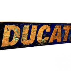 Ducati Aged Wooden Sign 50cm x12cm