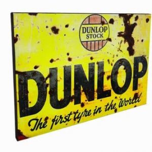 Dunlop Real Rusty Vintage Metal Sign 40cm x 30cm
